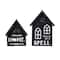Glitzhome® 8"H Lighted Halloween Wooden House-shaped Table Decor Set